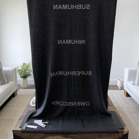 Rick Owens: RARE Wool OWENSCORP SUBHUMAN Blanket Mega Scarf SS24 Lido - Picture 3 of 8